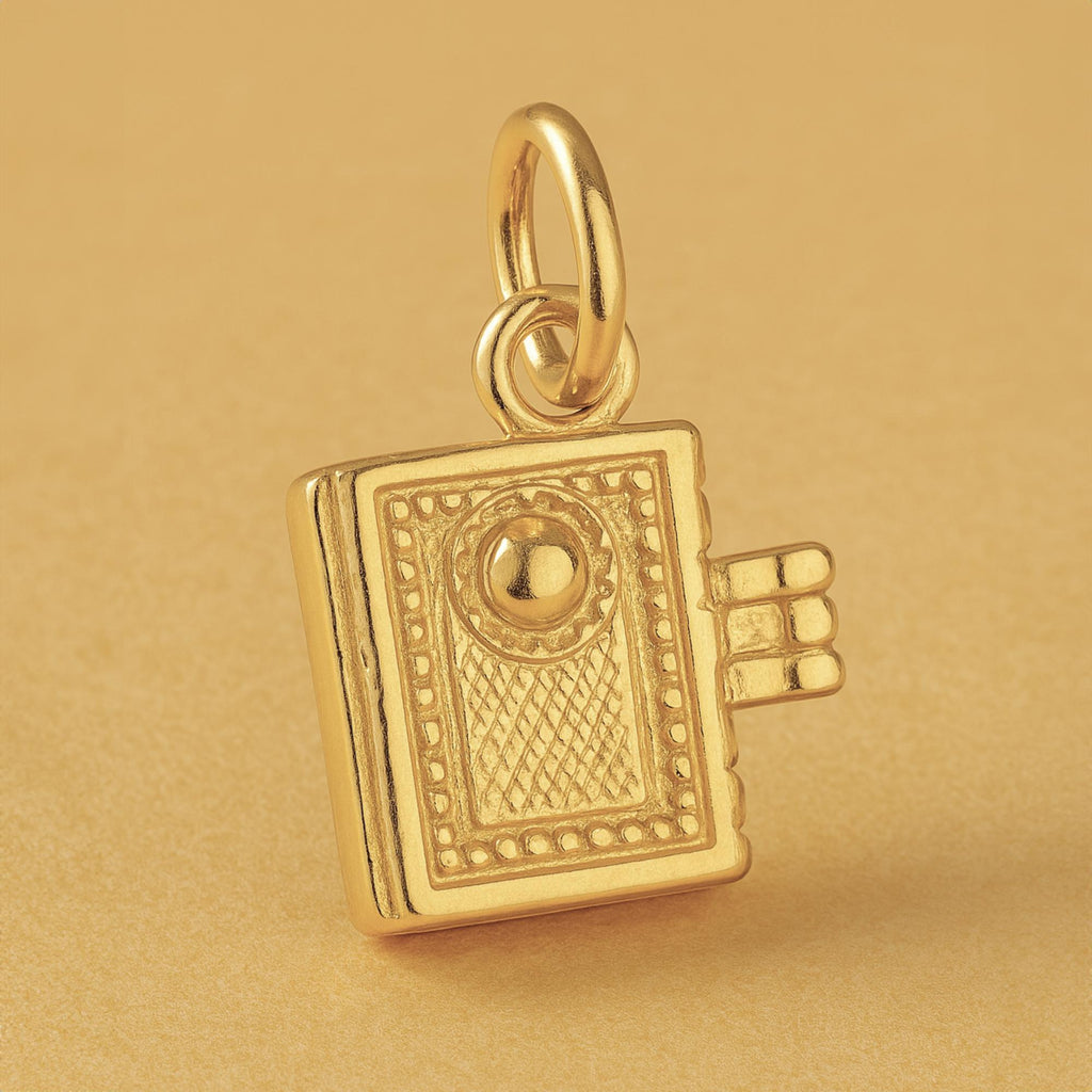 18ct Yellow Gold - Book Worm Charm