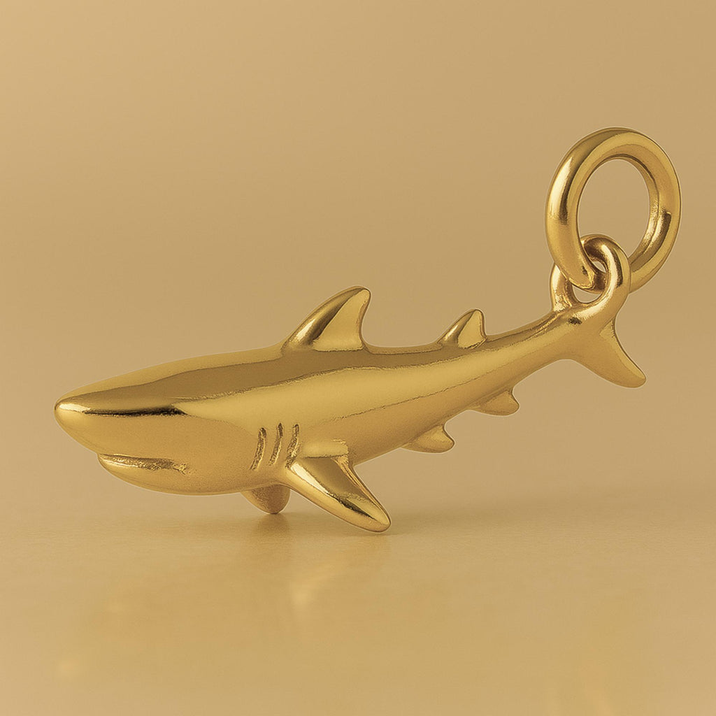18ct Yellow Gold - Great White Shark Charm