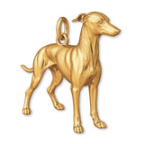 18ct Yellow Gold - Greyhound Dog Charm