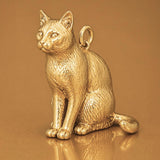 9ct Yellow Gold - Russian Blue Cat Charm