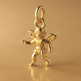 9ct Yellow Gold - Playful Cherub Charm