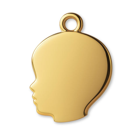 9ct Yellow Gold - Boys Silhouette  Charm