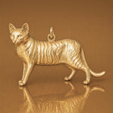 18ct Yellow Gold - Toyger Cat Charm
