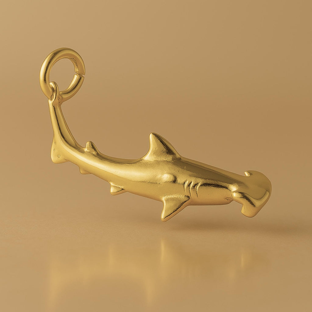 9ct Yellow Gold - Hammerhead Shark Charm