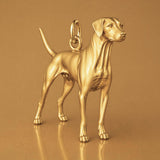 9ct Yellow Gold - Dalmatian Dog Charm