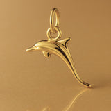 9ct Yellow Gold - Jumping Dolphin Charm