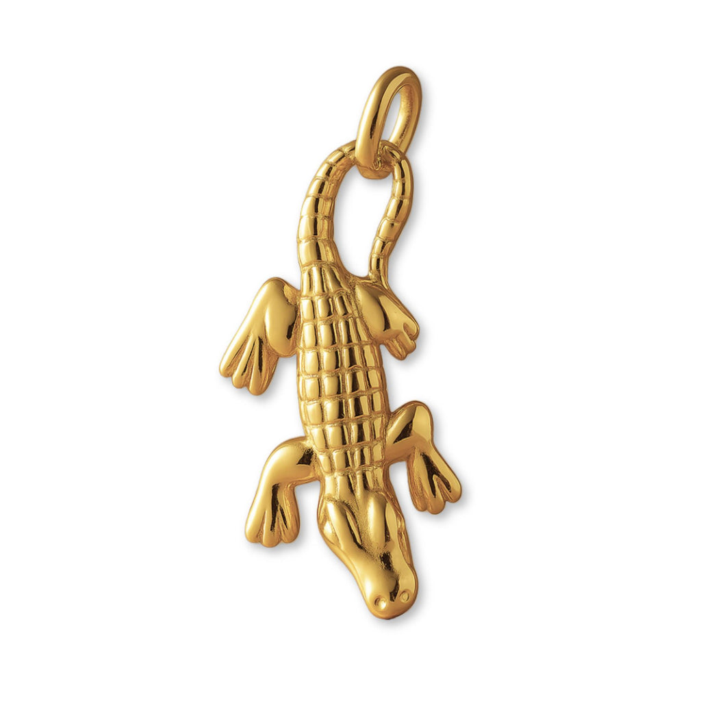 18ct Yellow Gold - Swamp Alligator Charm