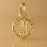 9ct Yellow Gold - 21 Wreath Pendant Charm