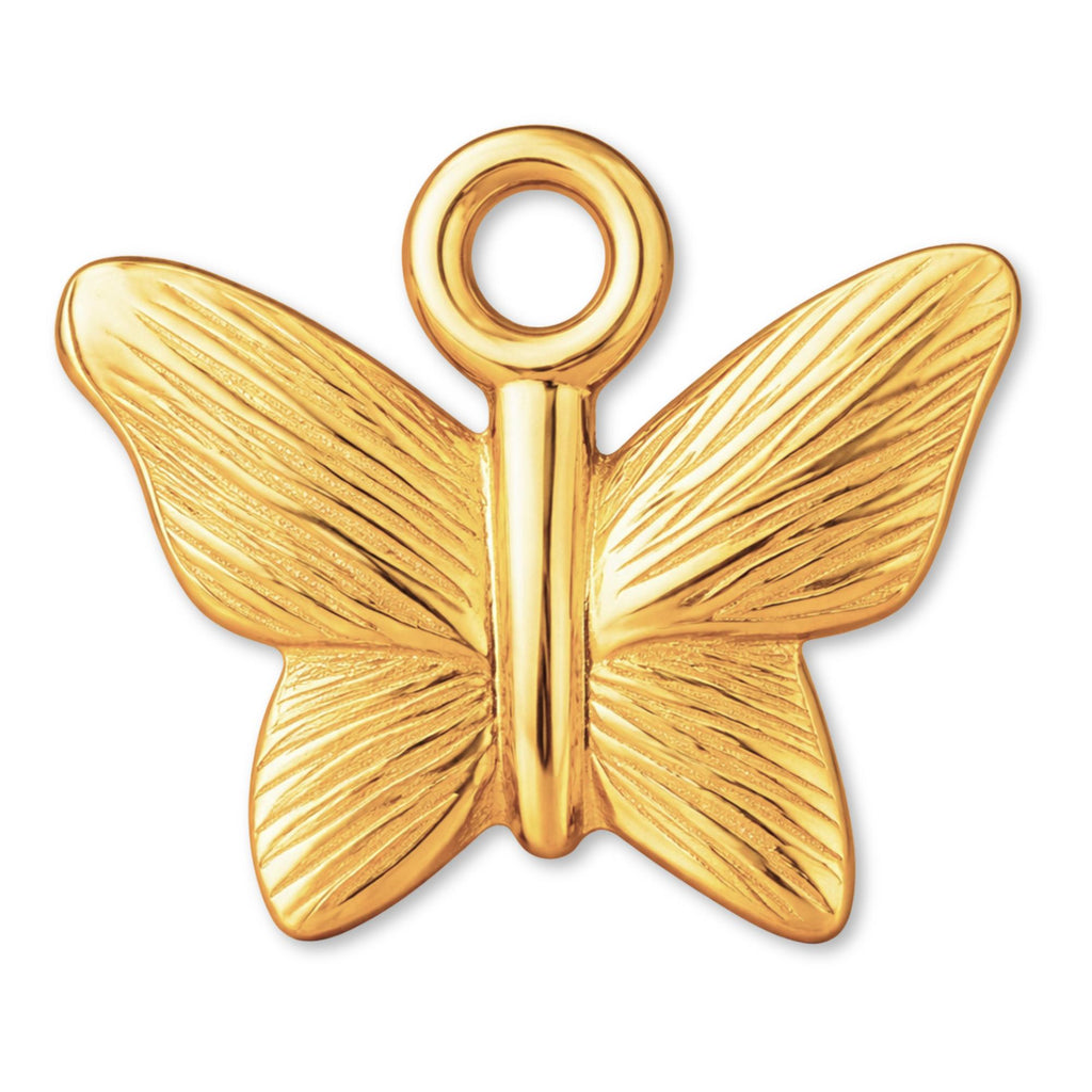 18ct Yellow Gold - Dainty Butterfly Charm