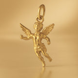 9ct Yellow Gold - Flying Cherub Angel Charm