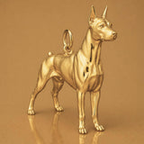 9ct Yellow Gold - Doberman Pinscher Dog Charm
