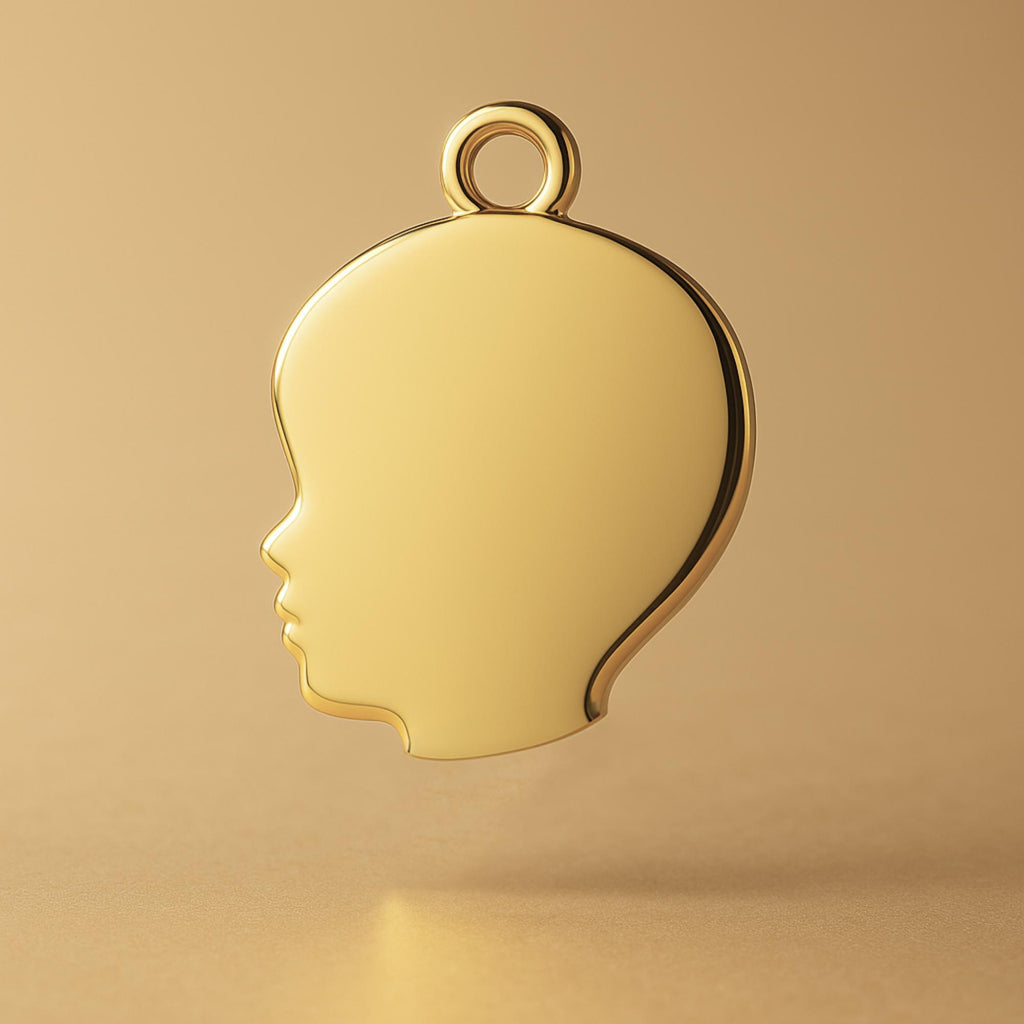 9ct Yellow Gold - Boys Silhouette  Charm