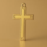 9ct Yellow Gold - Artisan Crucifix Charm
