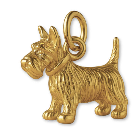18ct Yellow Gold - Scottish Terrier Dog Charm