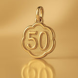 18ct Yellow Gold - 50th Clover Charm