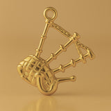 18ct Yellow Gold - Scottish Bagpipes Charm