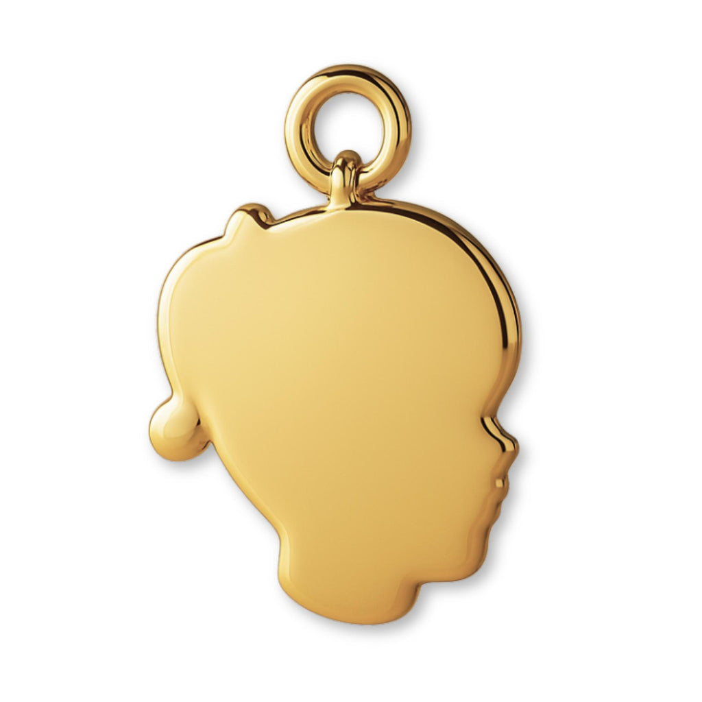 18ct Yellow Gold - Girls Silhouette Charm