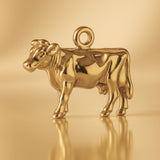 9ct Yellow Gold - Farmyard Dairy Cow Charm
