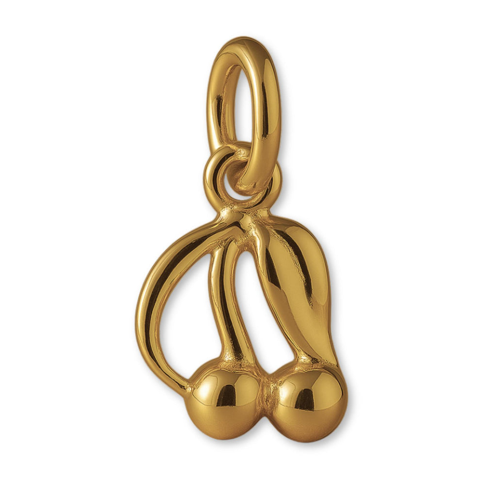 9ct Yellow Gold - Classic Cherries Charm