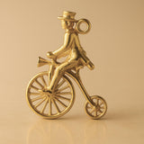18ct Yellow Gold - Penny Farthing Rider Charm
