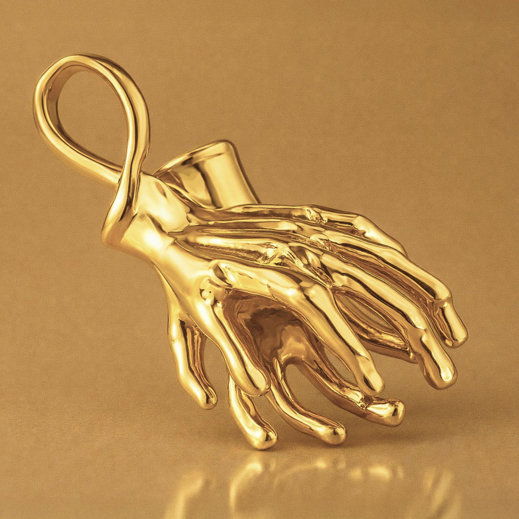 9ct Yellow Gold - Double Hand Charm