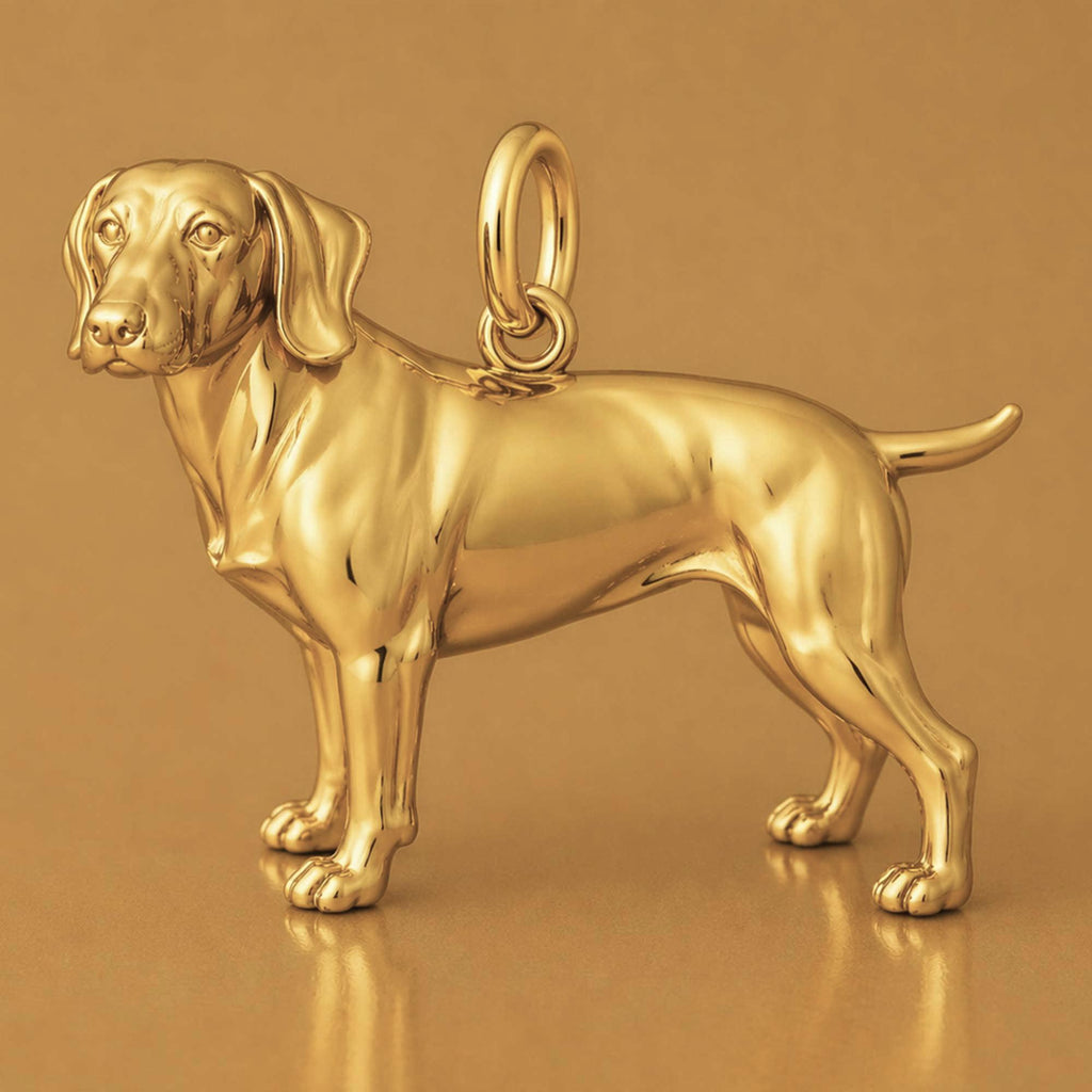 18ct Yellow Gold - German Shorthaired Pointer Dog Charm