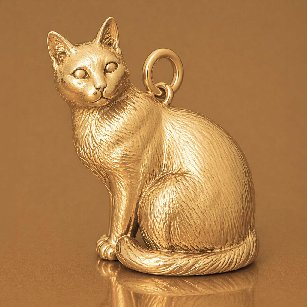 18ct Yellow Gold - Siamese Cat Charm