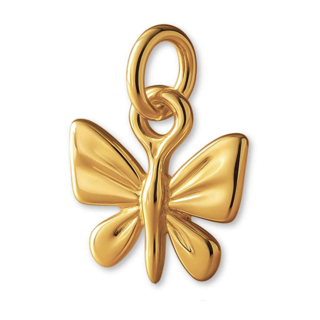 18ct Yellow Gold - Modern Butterfly Charm