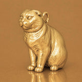 9ct Yellow Gold - Scottish Fold Cat Charm