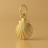 18ct Yellow Gold - Clam Cockle Shell Charm