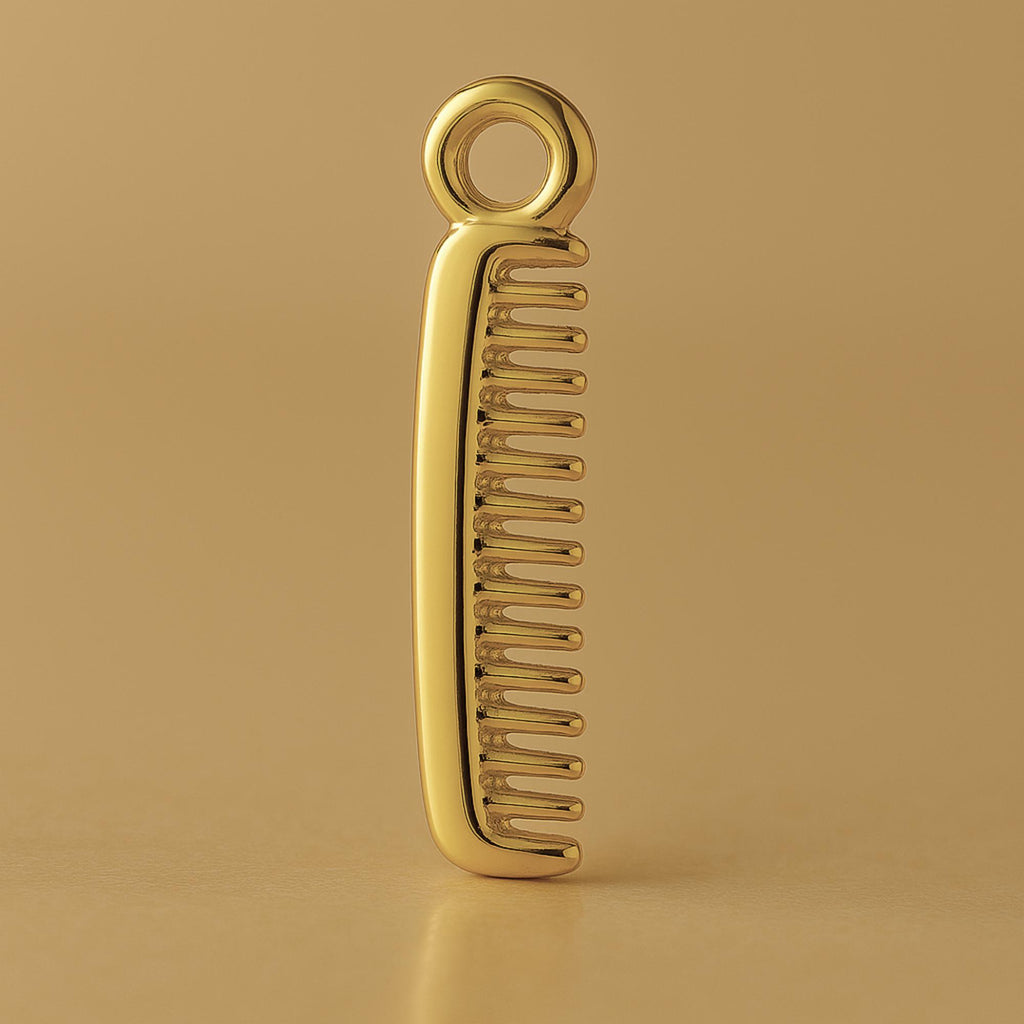 18ct Yellow Gold - Classic Hair Comb Charm