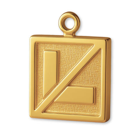 18ct Yellow Gold - Lost L Plate Charm