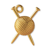 9ct Yellow Gold - Sewing Ball and Yarn Charm