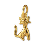 9ct Yellow Gold - Atomic era Cat Charm