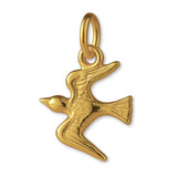 18ct Yellow Gold - Flying Swallow Charm