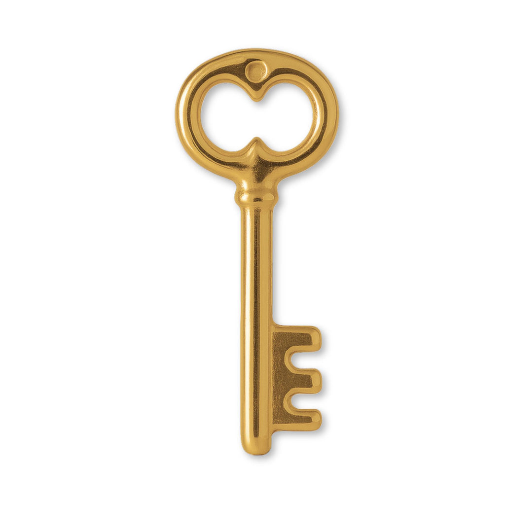 9ct Yellow Gold - Vintage Castle Key Charm