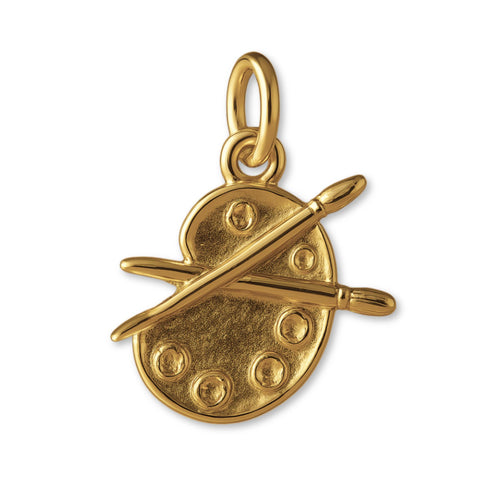 9ct Yellow Gold - Classic Artist's Palette Charm