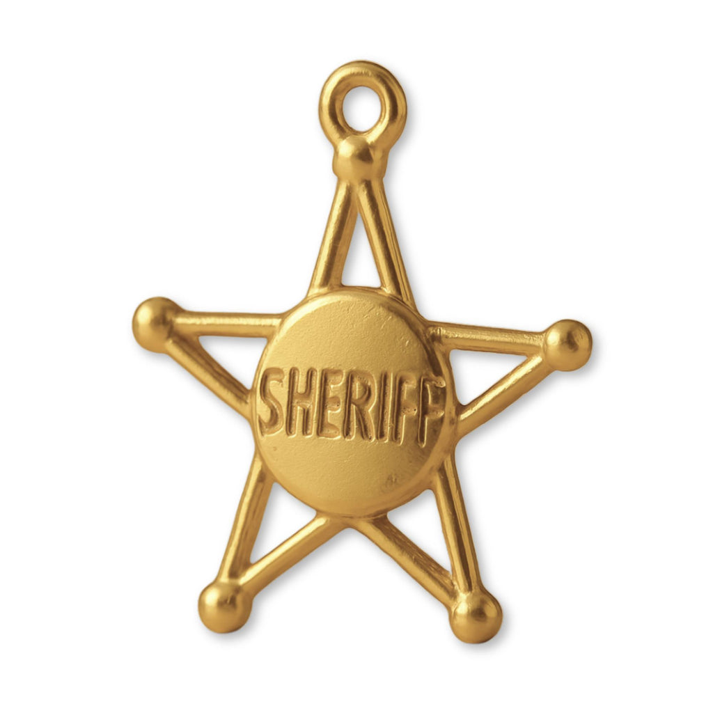 9ct Yellow Gold - Sheriff Star Charm