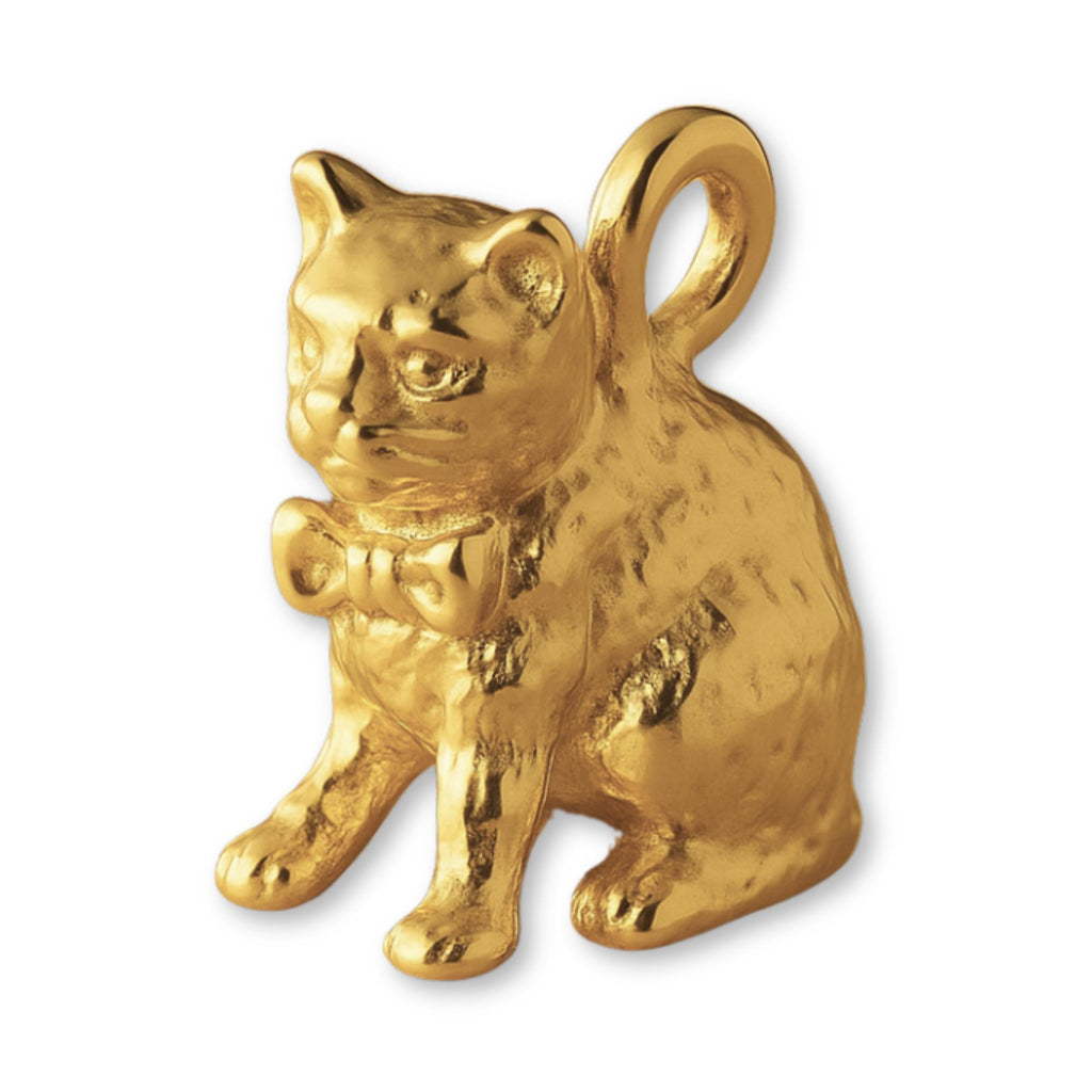 9ct Yellow Gold - House Cat Charm