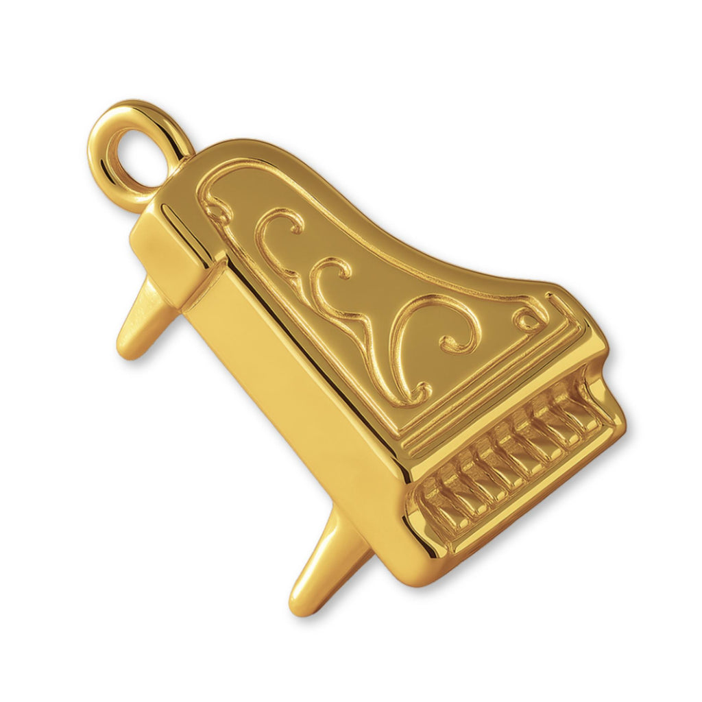 9ct Yellow Gold - Ornate Grand Piano Charm