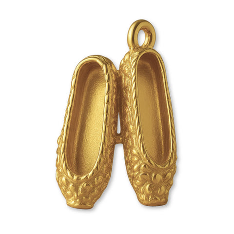 9ct Yellow Gold - Ornate Ballet Flats Charm