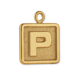18ct Yellow Gold - P Plate Charm