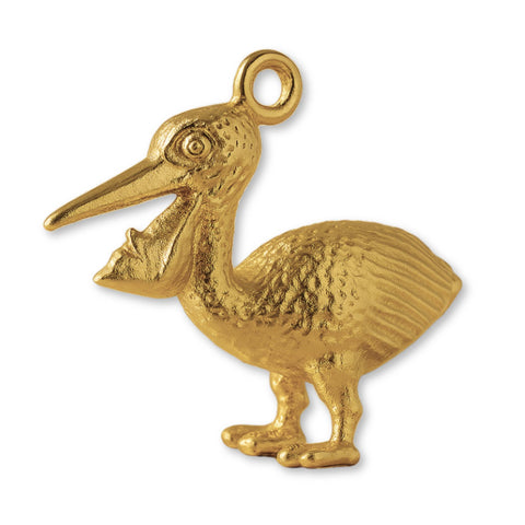 18ct Yellow Gold - Australian Pelican Charm