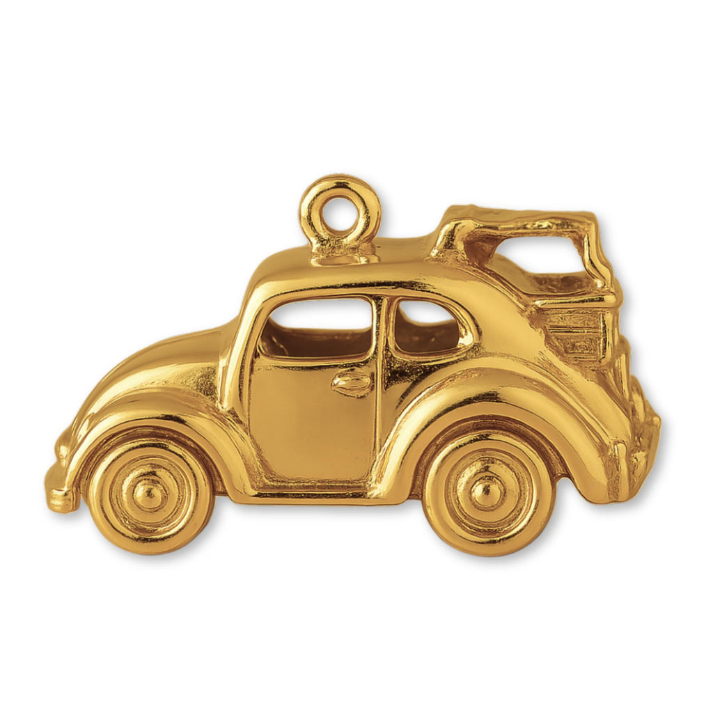 9ct Yellow Gold - Mini VW Beetle Traveller Car Charm