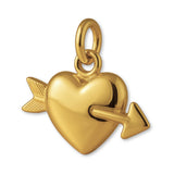 18ct Yellow Gold - Cupid’s Heart Charm