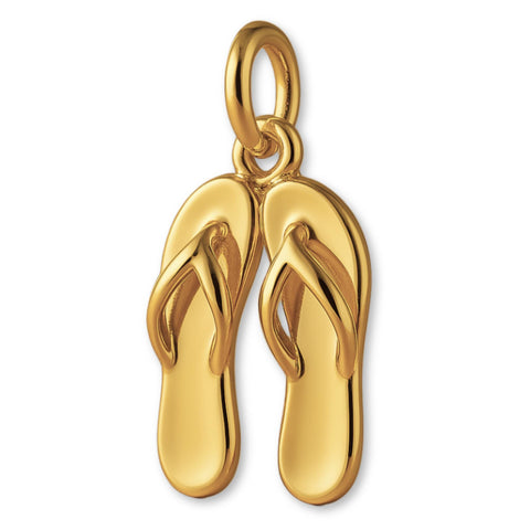 18ct Yellow Gold - Flip Flop Thong Pair Charm