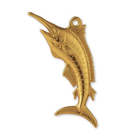 18ct Yellow Gold - Jumping Swordfish Charm