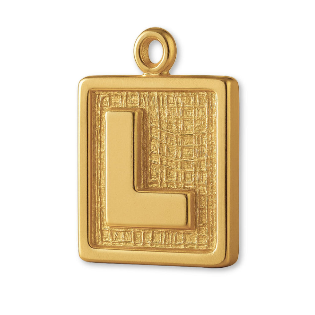 9ct Yellow Gold - L Plate Charm