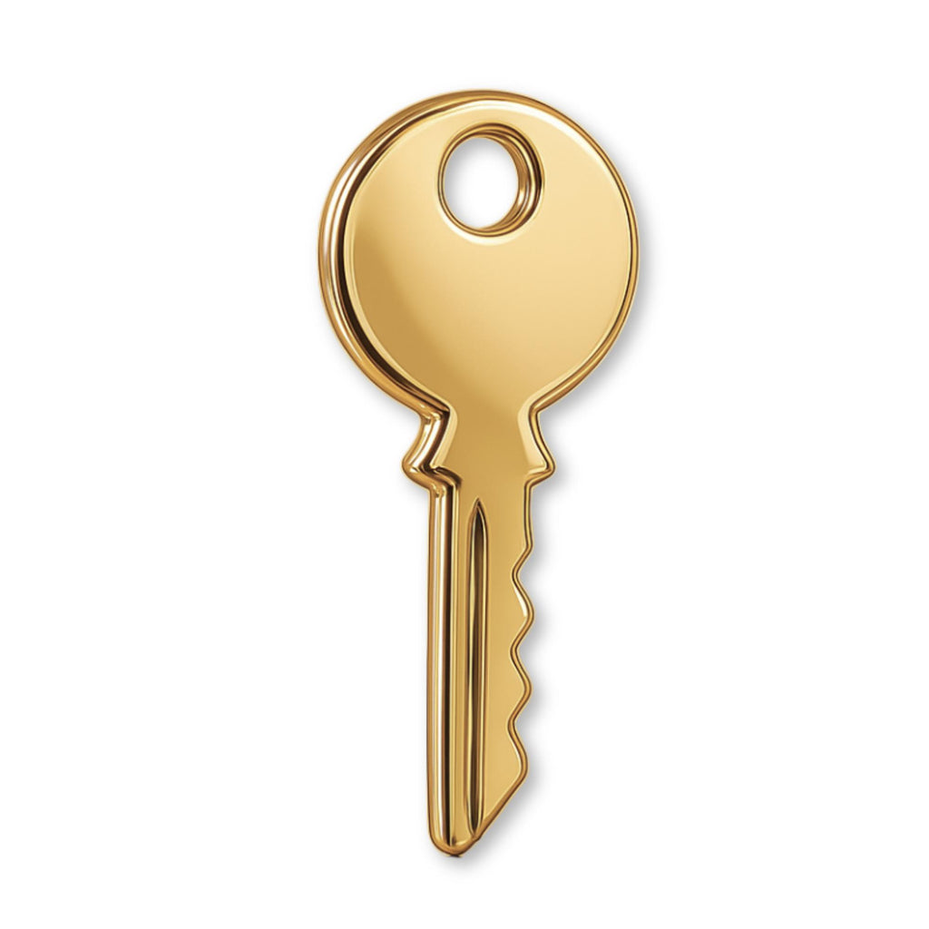 18ct Yellow Gold - Classic House Key Charm