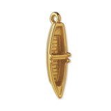 9ct Yellow Gold - River Canoe Charm